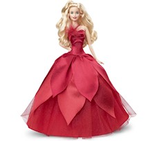 Barbie Kolekcjonerska Lalka w długiej czerwonej sukni edycja świąteczna HBY03