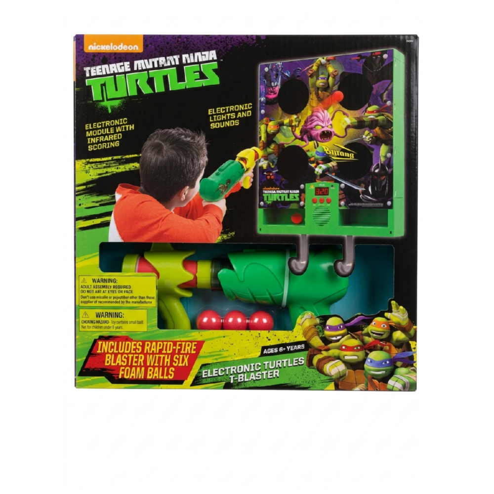 Wojownicze Żółwie Ninja Zestaw Tarcza Elektroniczna + Pistolet na Piłki 9807