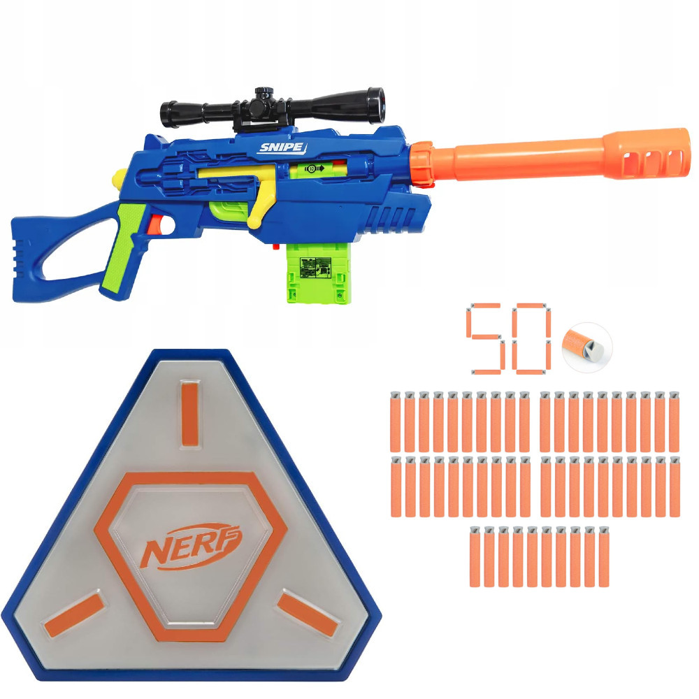 Buzz Bee Ultra-Tek - Snajperka Master Tek 48803 + Tarcza Nerf Flash Strike + 50 Strzałek Accustrike