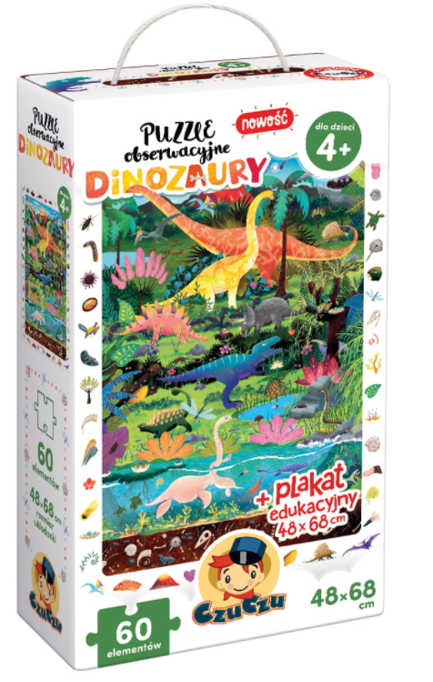 CzuCzu Puzzle obserwacyjne Dinozaury 4+ 49094