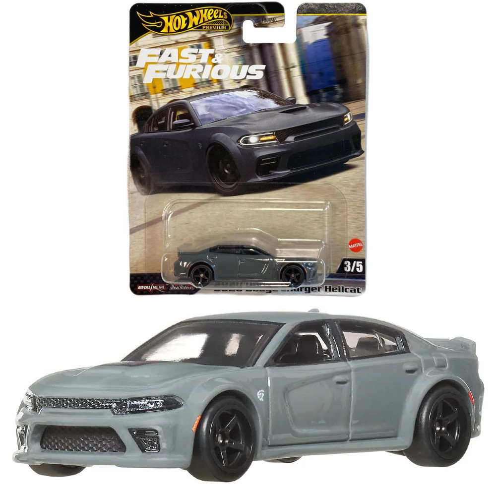 Hot Wheels Premium Fast&Furious 2020 Dodge Charger Hellcat JBL96 - uszkodzone opakowanie