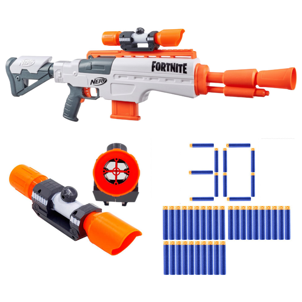 Nerf Fortnite IR - Infantry Rifle E9392 + Celownik snajperski + 30 Strzałek Waffle