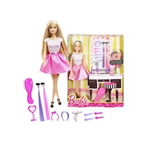 Mattel Lalka Barbie Zestaw do stylizacji włosów DJP92