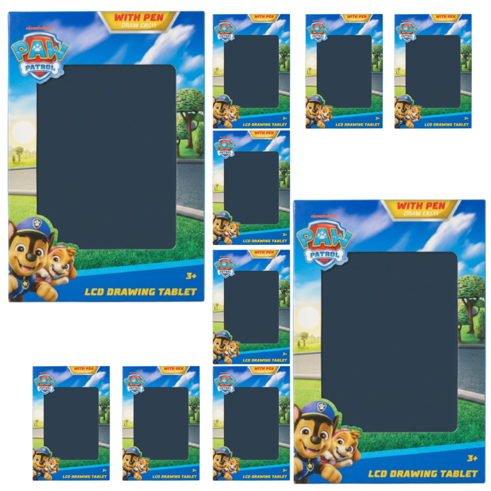 Psi Patrol Tablet LCD do Rysowania 91608 Zestaw 10 sztuk 