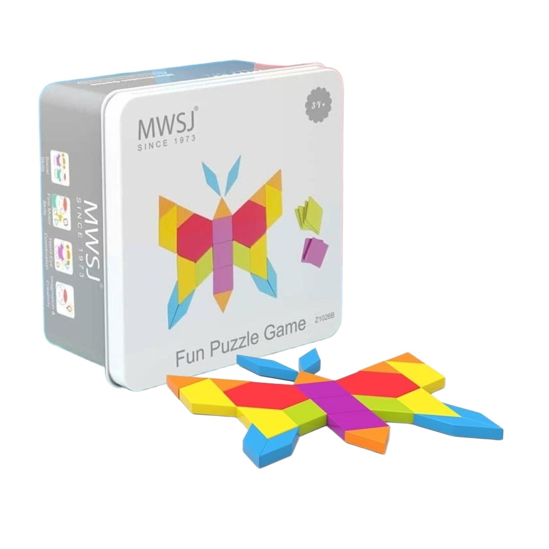 iWood  Gra układanka Motyl tangram w puszce 72579