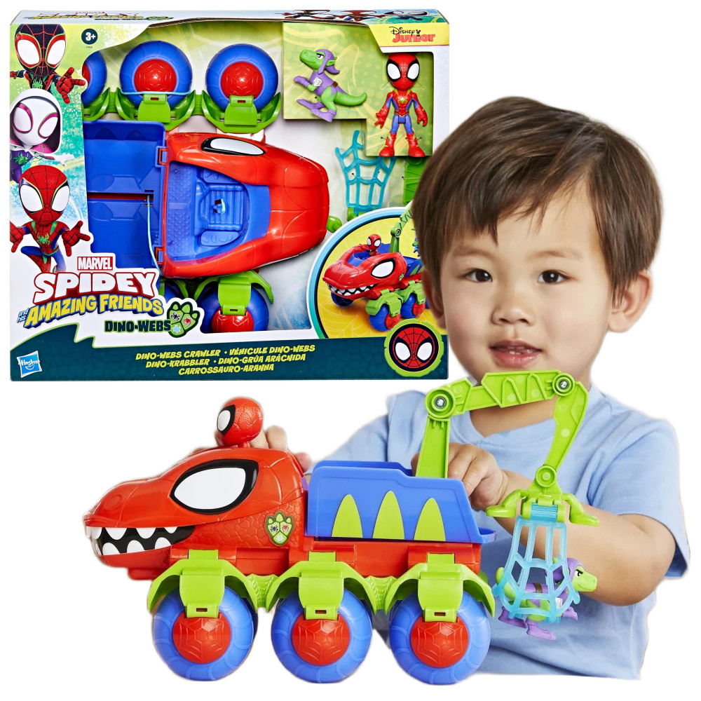 Spidey i Super-Kumple Pojazd Dino-Webs Crawler + 2 figurki F9480