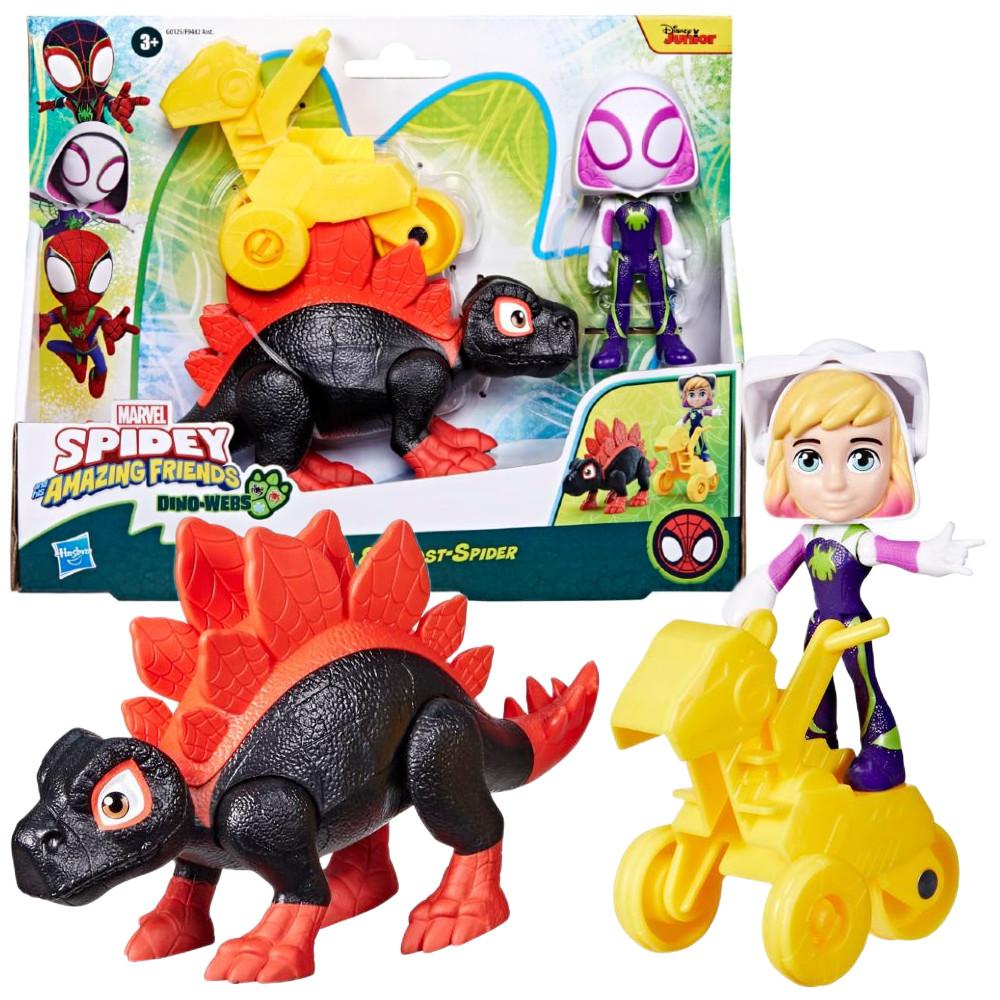 Hasbro Spidey i Super Kumple Zestaw Figurek Ghost-Spider i Dino Spin G0125