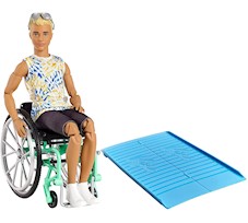 Barbie Lalka Ken na wózku inwalidzkim GWX93