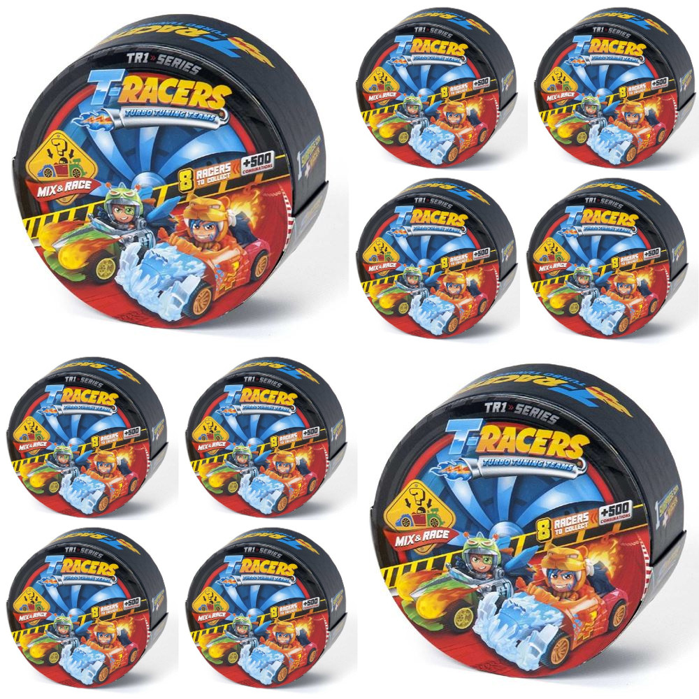 T-Racers Mix&Race Turbo Tuning Teams Samochodzik Niespodzianka seria 1 Zestaw 10 sztuk 15438