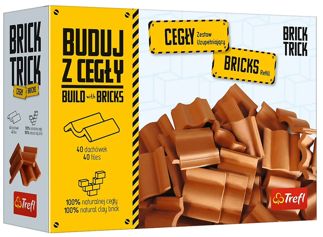 Brick Trick buduj z cegły klocki Refil cegły dachówki 40 sztuk 61036