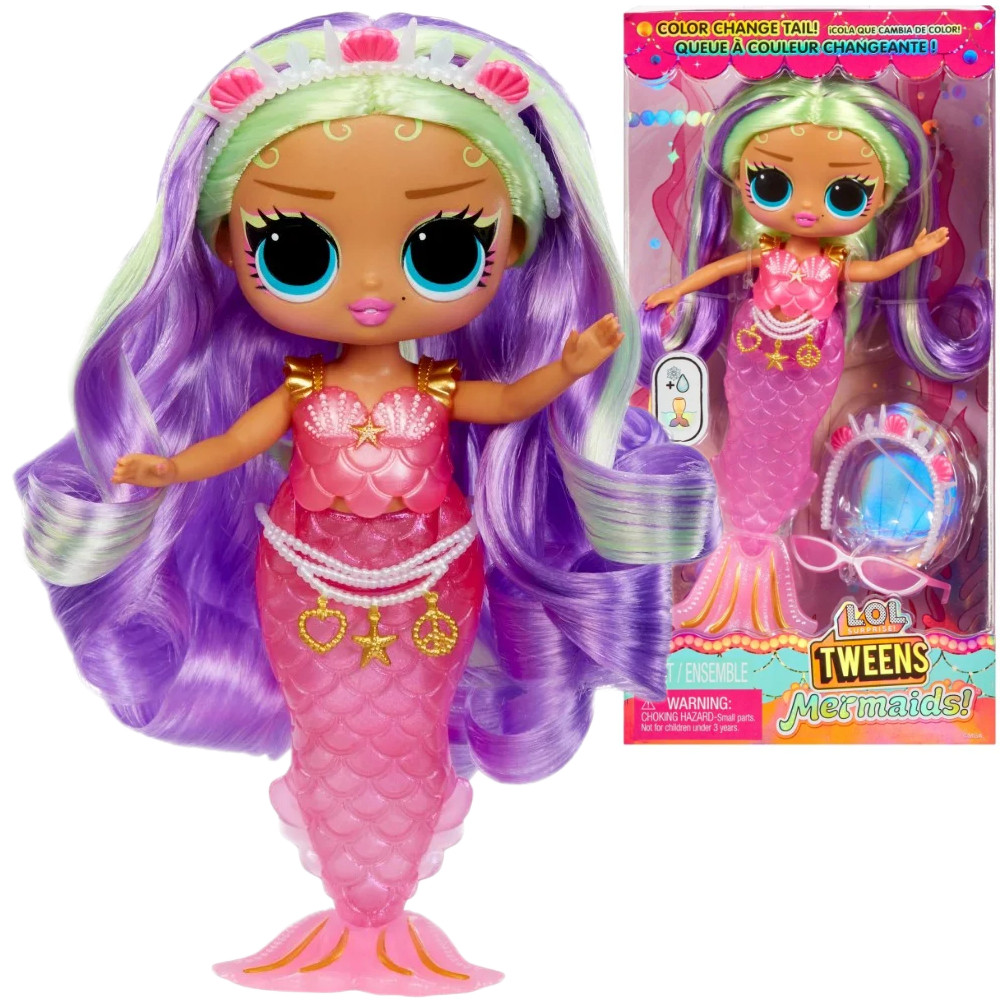 LOL Suprise Tweens Mermaid Lalka Syrena Zmieniająca Kolor Cleo Cove 510437