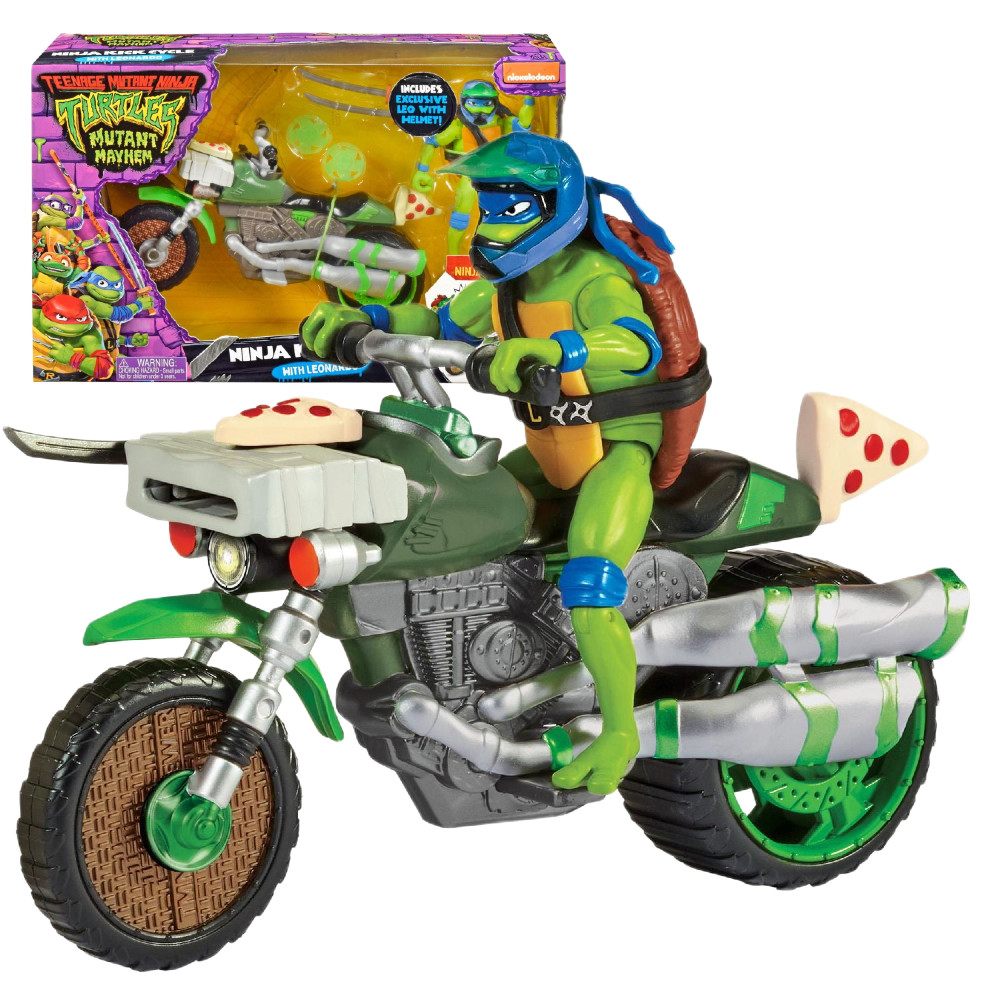 Wojownicze Żółwie Ninja Figurka Motocykl Leonardo 83431