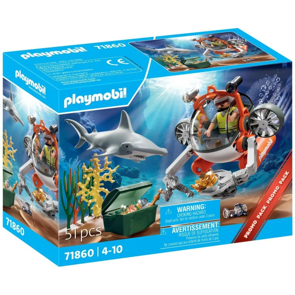 Playmobil Poszukiwania skarbu łodzią podwodną 71860