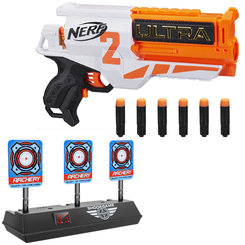 Nerf Ultra Rewolwer Two E7922 + Elektroniczna Tarcza 3  Cele 