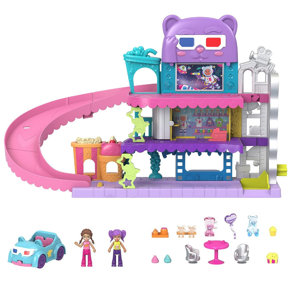 Polly Pocket Pollyville Zestaw Kino Samochodowe HPV39