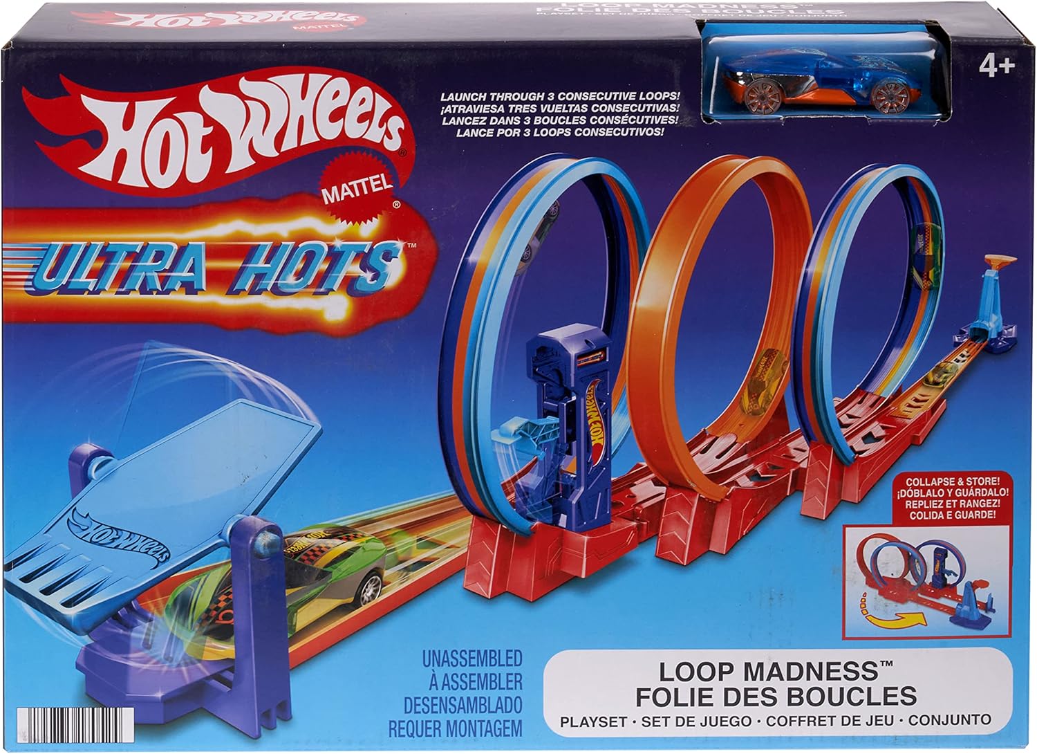 Hot Wheels Ultra Hots Potrójna Pętla Zestaw Szalone pętle HPX93