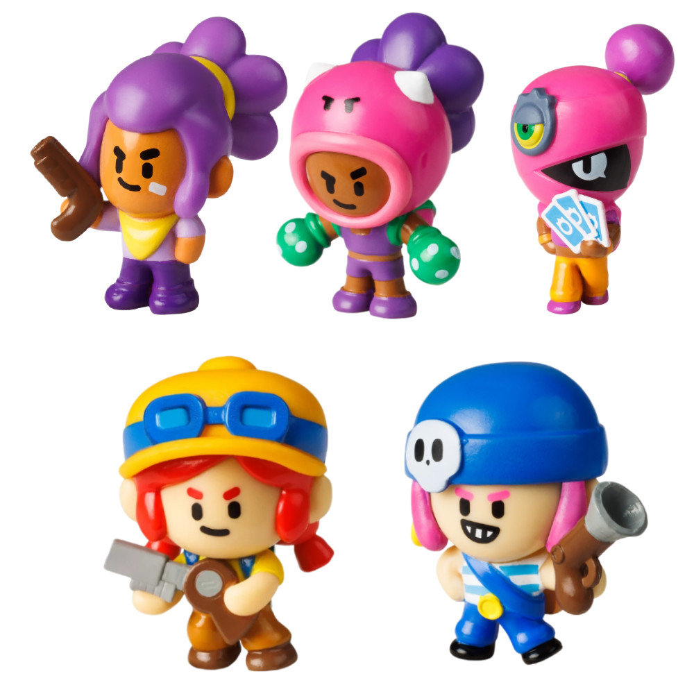 Brawl Stars Zestaw 5 Figurek Rosa + Jessie + Penny + Shelly + Tara