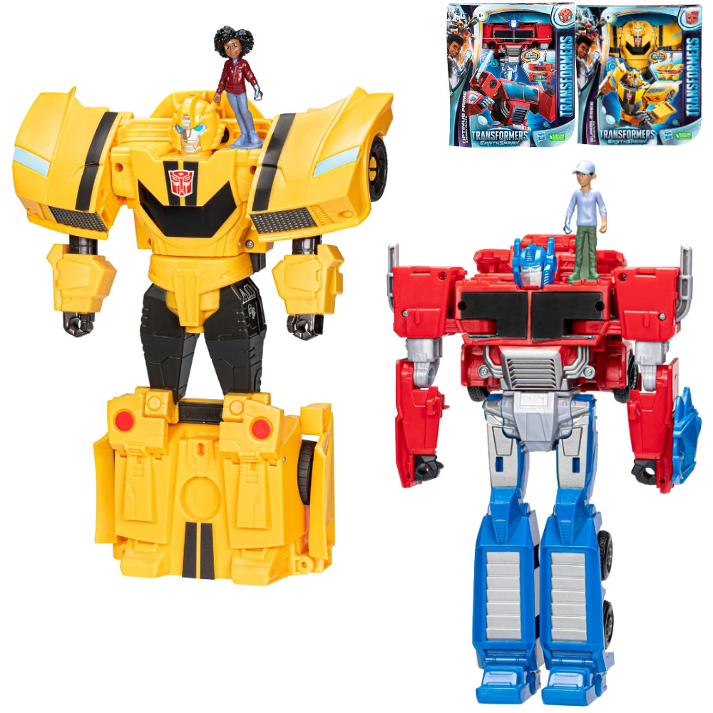 Transformers EarthSpark Zestaw Figurek Optimus Prime & Robby Malto i Bumblebee i Mo Malto F7663 + F7662