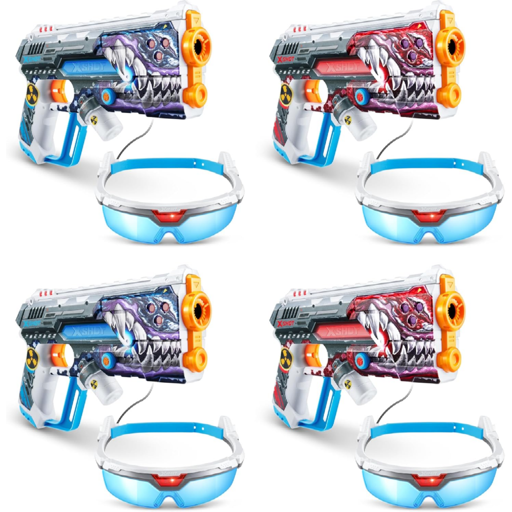 X-Shot Skins Laser 360 Zestaw 4x Wyrzutnie 36656
