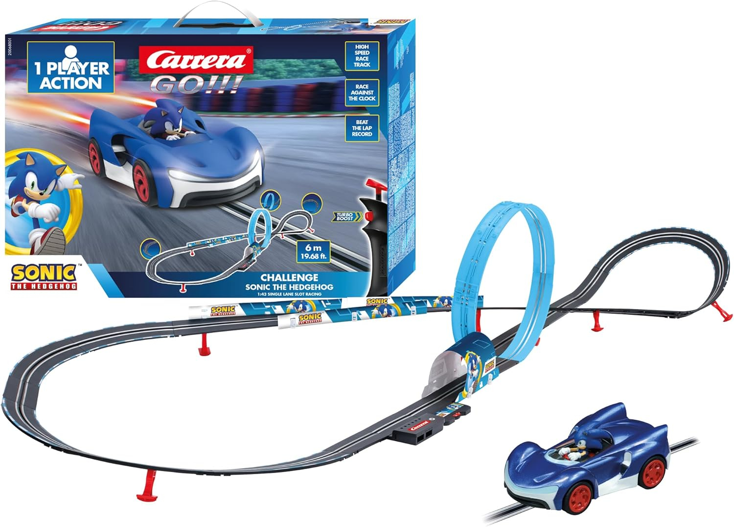 Carrera Go Tor Samochodowy Sonic Challenger 6 metrów + autko 68001