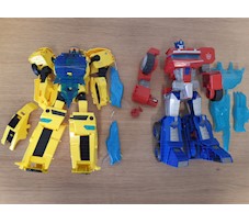 Hasbro Zestaw Transformers po przejściach Bumblebee E8381 + Optimus Prime F2731 zepsute