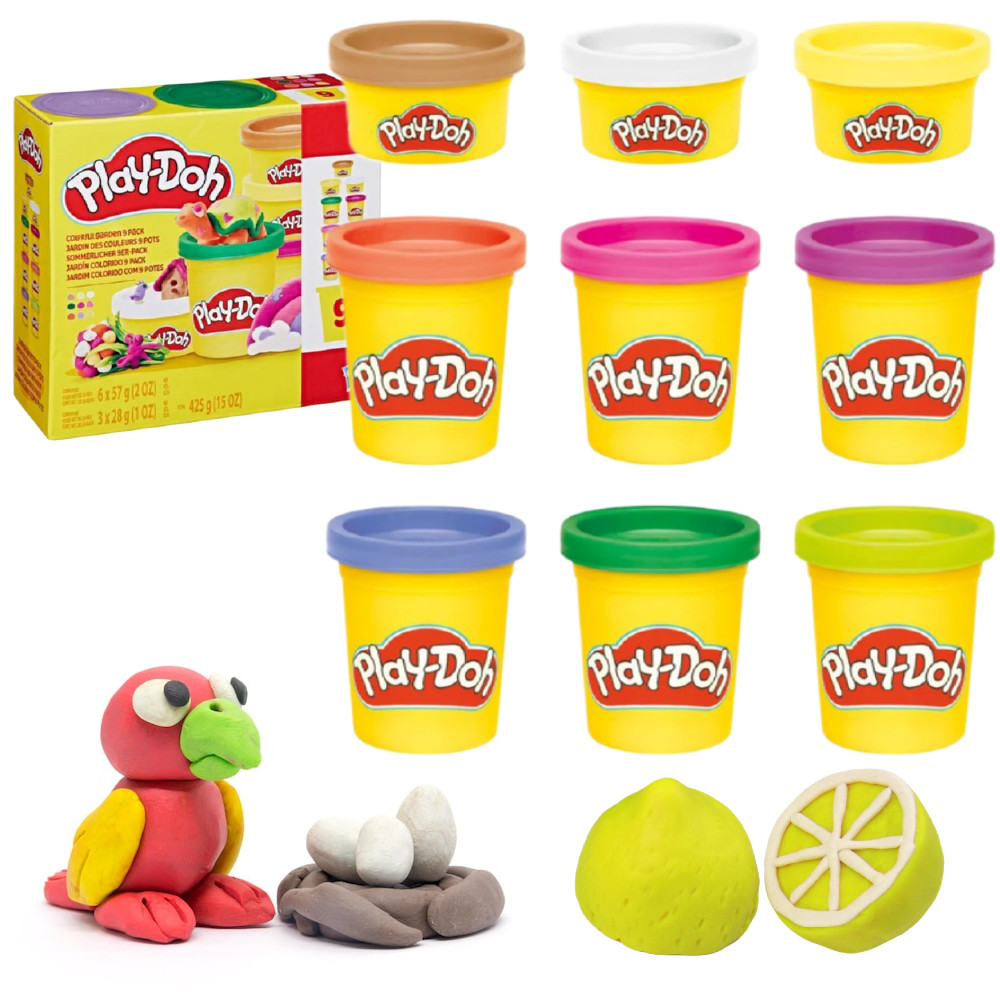 Play-Doh Zestaw Ciastolina Kolorowy Ogród 9 Tub 425g F7966