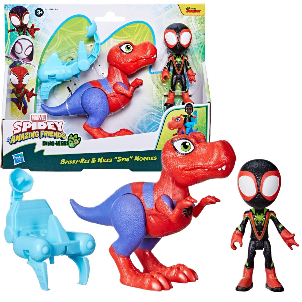 Hasbro Spidey i Super Kumple Zestaw Figurek Miles Spin Morales i Spidey-Rex G0124