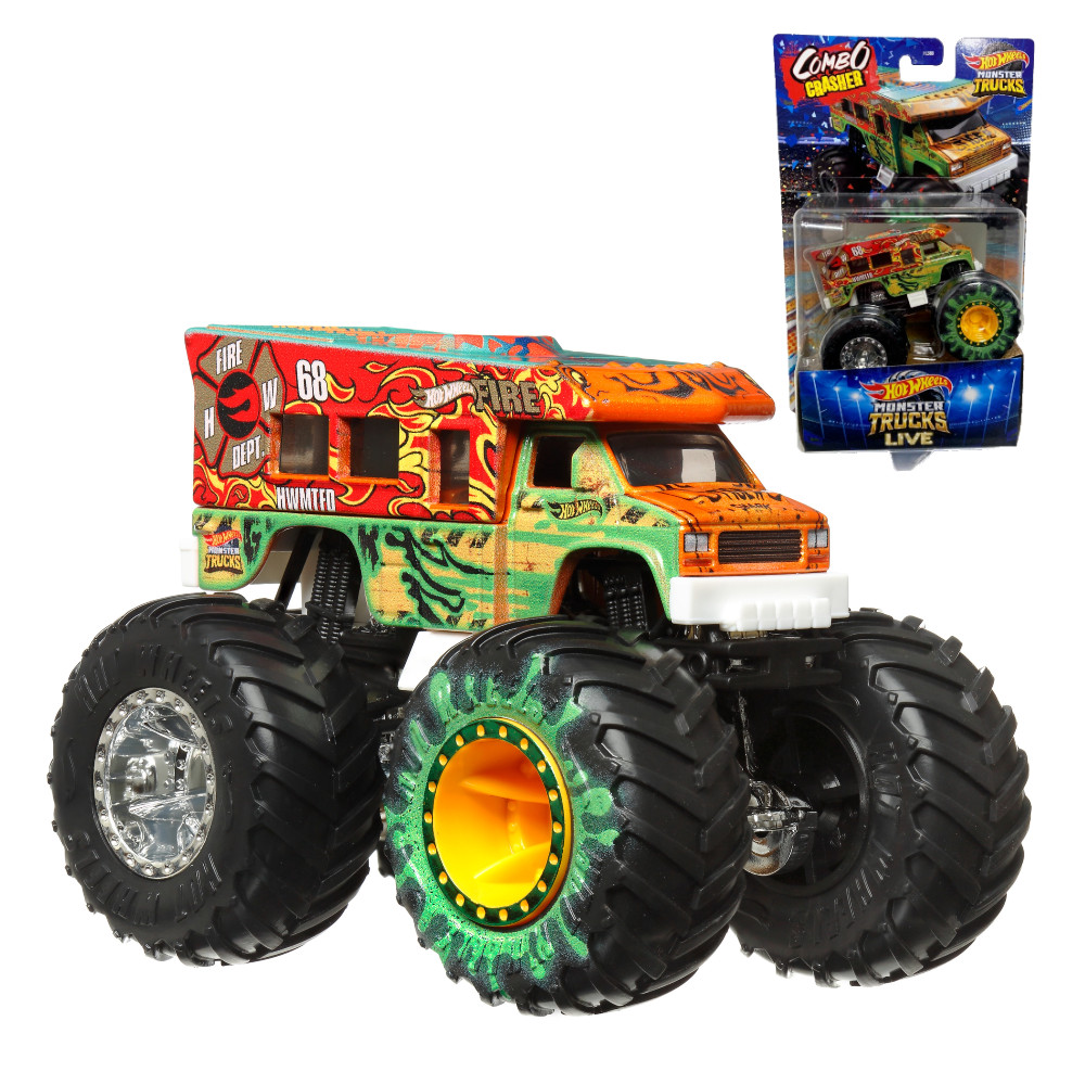 Hot Wheels Monster Trucks Pojazd Combo Crasher HLB80