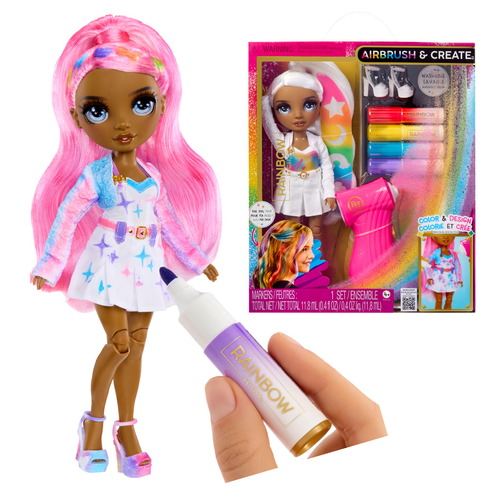 Rainbow High Airbrush & Create Lalka do Malowwania DIY 543367