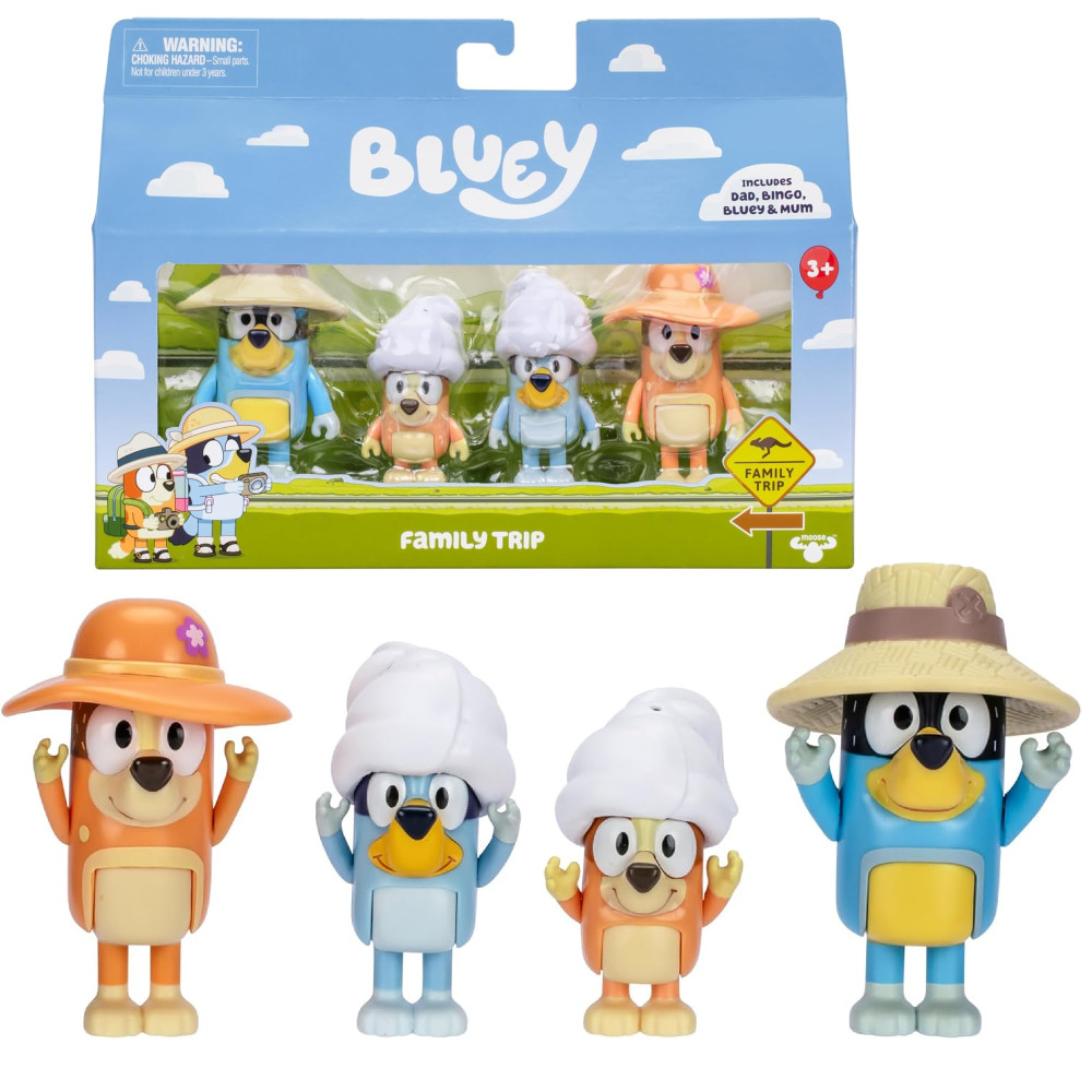 Bluey figurki 4pack Rodzinna Wycieczka 17654
