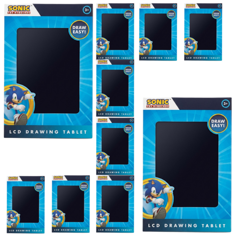 Sonic The Hedgehog Tablet LCD do Rysowania 91595 Zestaw 10 sztuk 