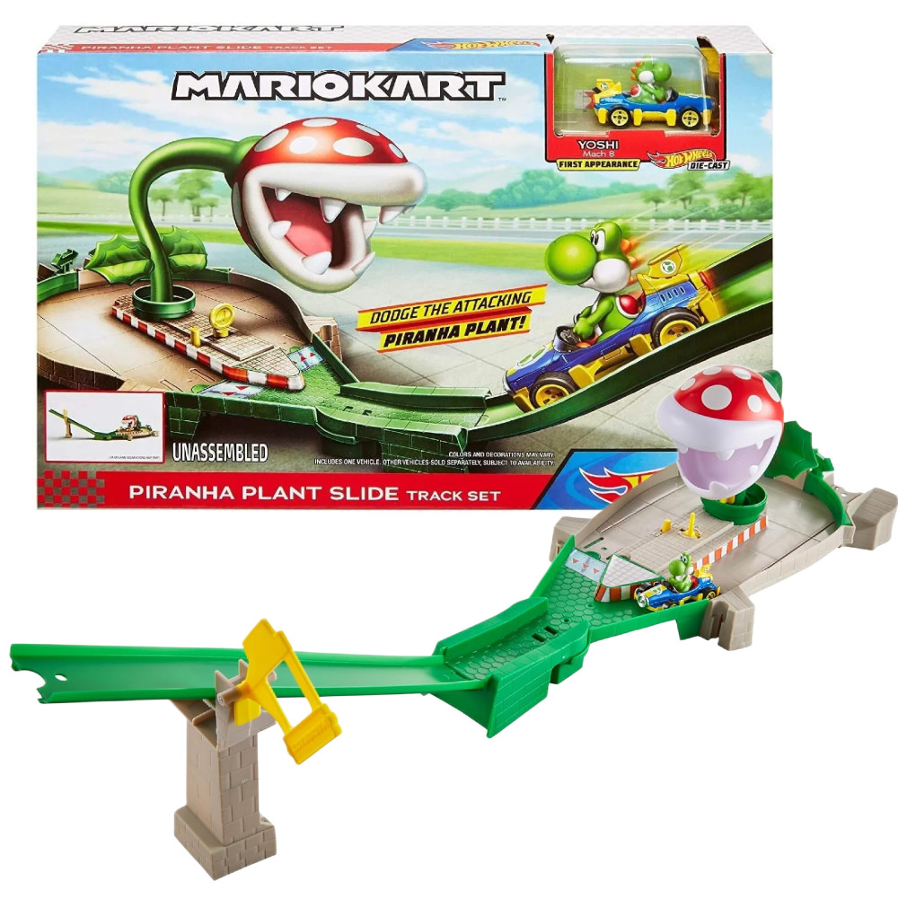 Hot Wheels Mario Kart Zestaw Zjeżdżalnia Kwiat Piranii GFY47