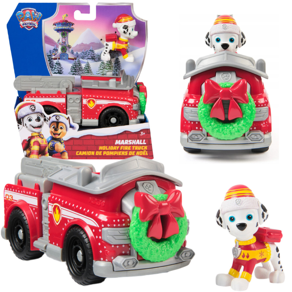 Psi Patrol Zestaw Świąteczny Pojazd Marshall z figurką pieska 20153732