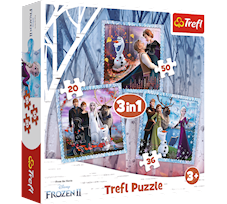 Trefl Puzzle 3w1 Frozen 2 Magiczna opowieść 34853