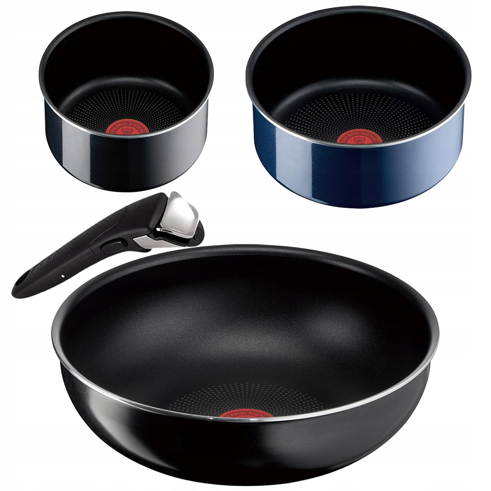 Tefal Ingenio Zestaw Wok 28cm + 2 Garnki 20cm + 16cm + Uchwyt Gaz 82489