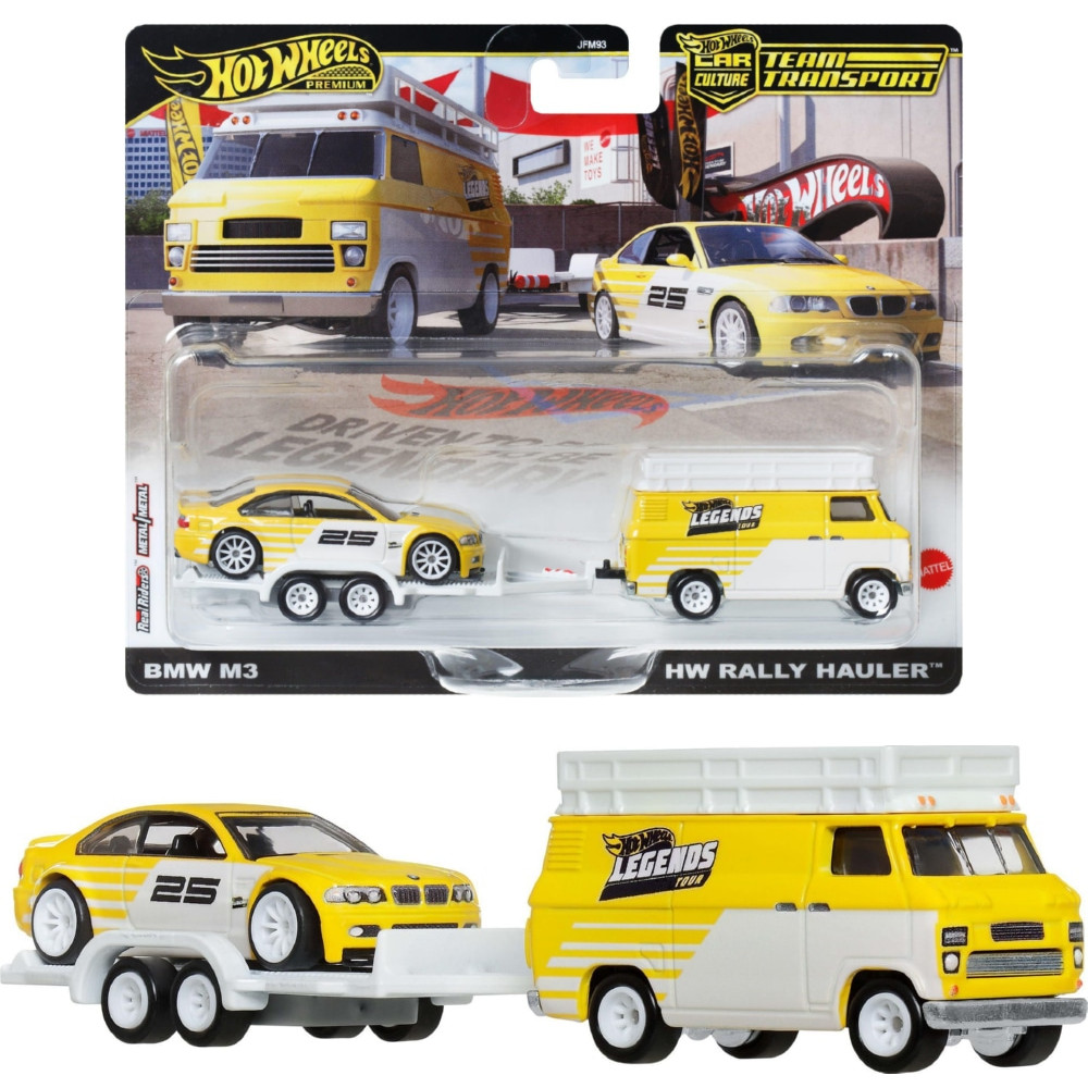 Hot Wheels Premium Team Transport BMW M3 & HW Rally Hauler JFM93
