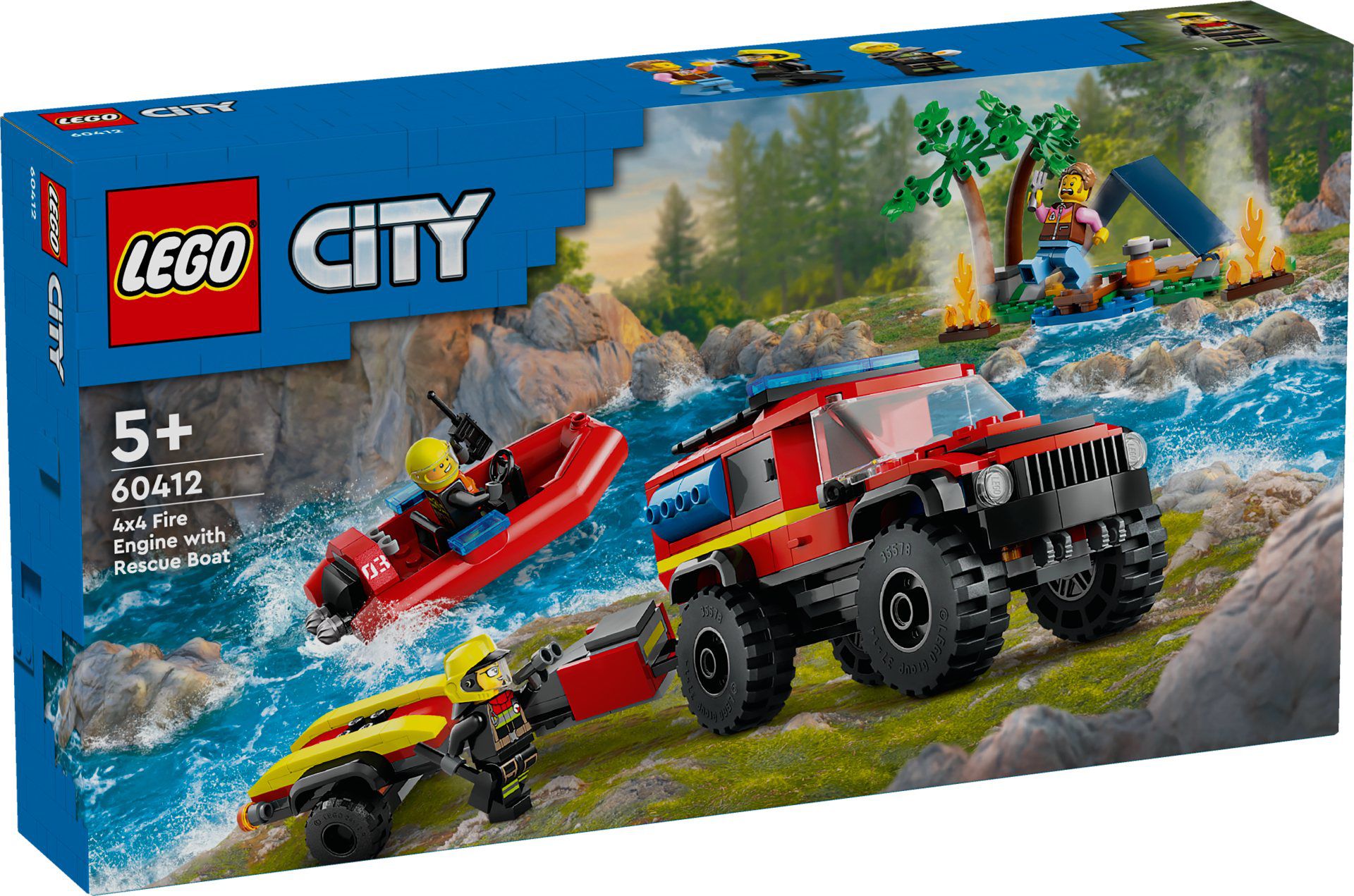 LEGO City Terenowy wóz strażacki z łodzią ratunkową 60412