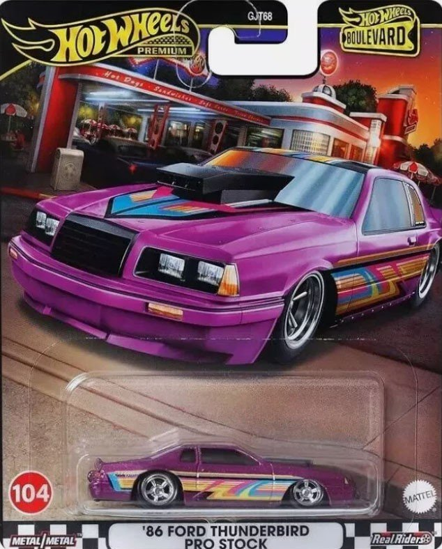 Hot Wheels Boulevard Autko '86 Ford Thunderbird Pro Stock HRT72