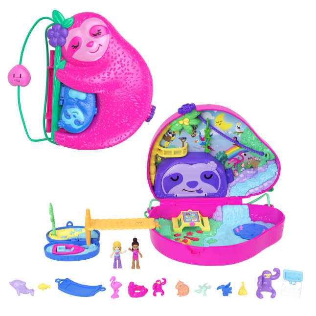 Polly Pocket Kompaktowa Torebka Rodzina Leniwców HRD40