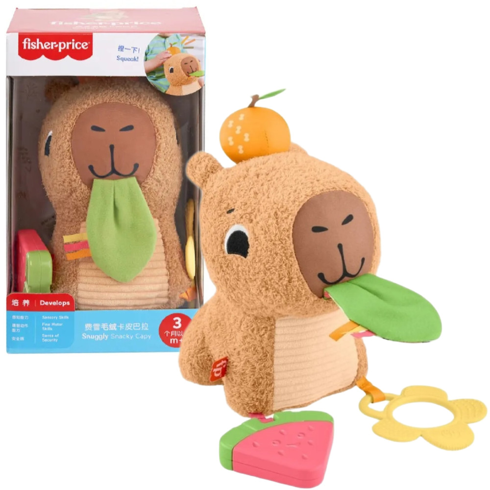 Fisher-Price Sensoryczna Przytulanka Maskotka Kapibara JFW58
