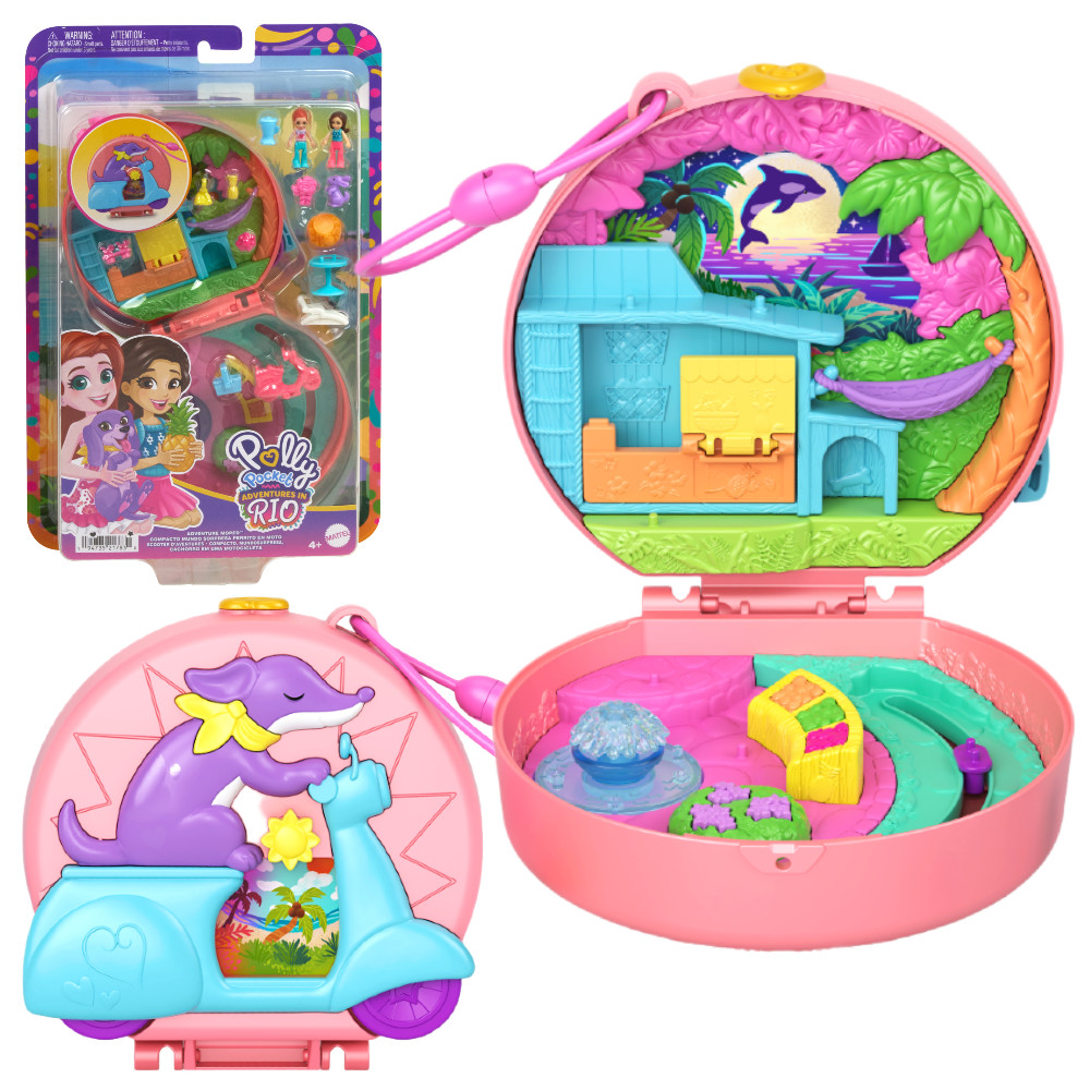 Polly Pocket Zestaw Kompaktowy Skuter Pieska HWN98